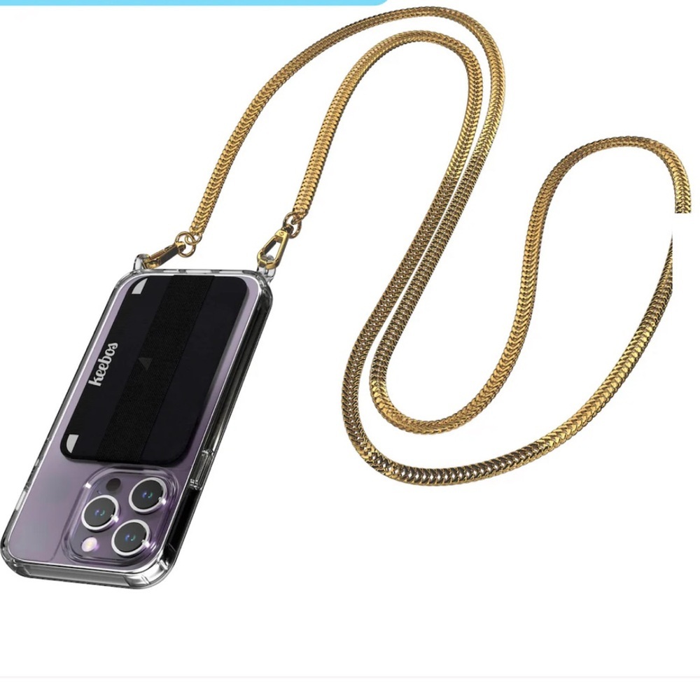 KEEBOS CASE Gold Chain Phone Case with Strap